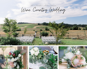Oregon Wine Country Wedding Photo Collage